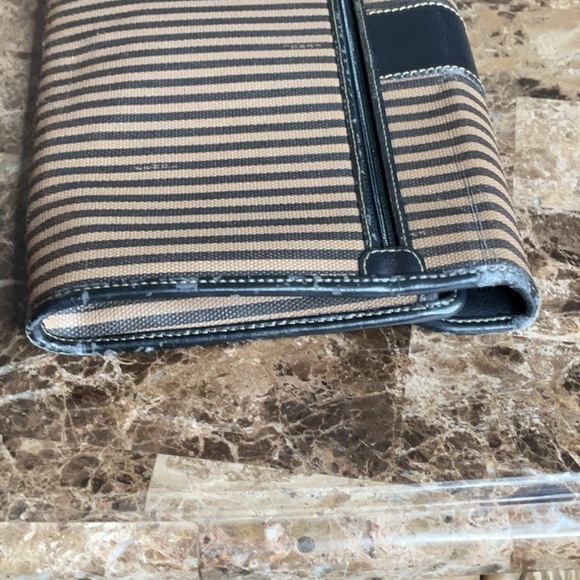 Fendi Striped Clutch with Logo Accent - Picture 14 of 15